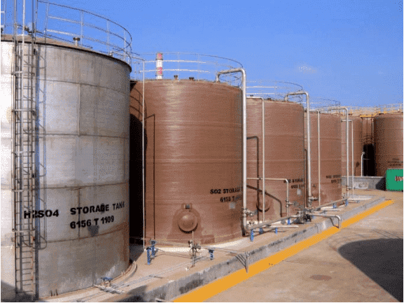 Revestimiento interno en frp en tanques de acero. Plantas de pulpa y pasta de celulosa.