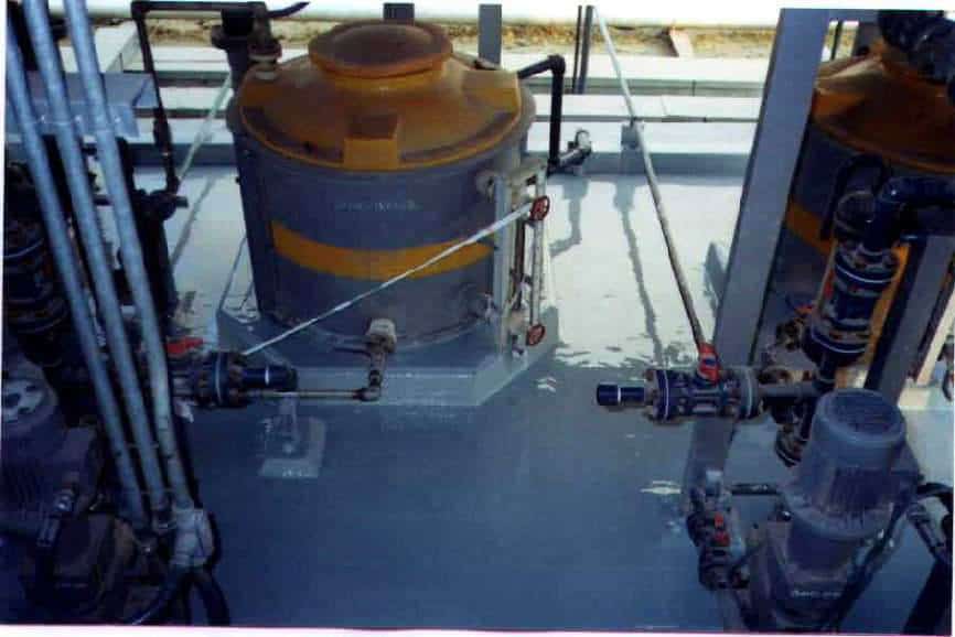 Revestimiento de suelo de hormigón en planta energética